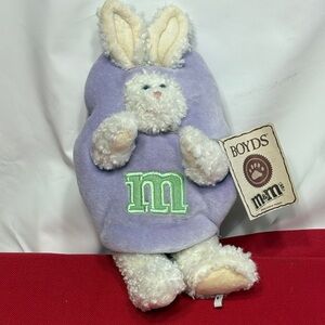 Boyds M&M Plush - Purple M&M Easter Bunny Rabbit - Lila W Tag
